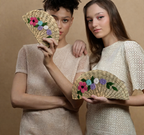 Handwoven Seagrass Half Moon Clutch